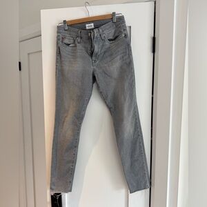 Hudson Jeans “Natalie” midrise super skinny ankle Light Gray Slim Straight Jeans